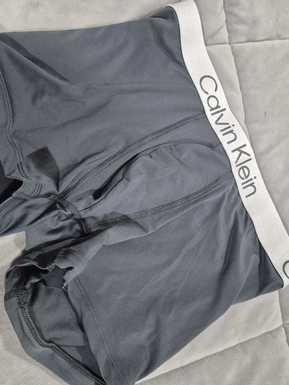 Calvin Klein Men’s Cotton Stretch Boxer Briefs – Navy & Gray Pack - Picture 6 of 8